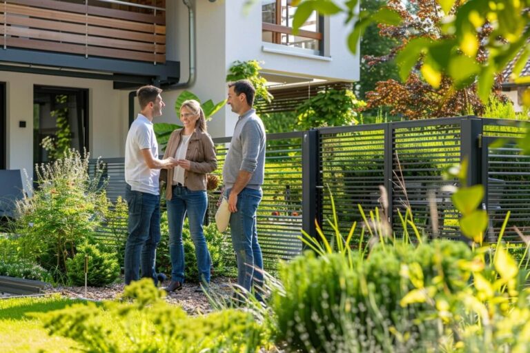 Beratungsgespräch zu Zaunbau im Garten in Würzburg